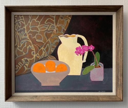 Oranges & Orchid. 2022. SOLD