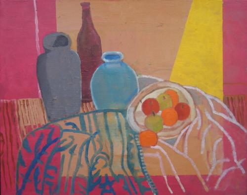 Vases & Fruit (II). 2022. SOLD 